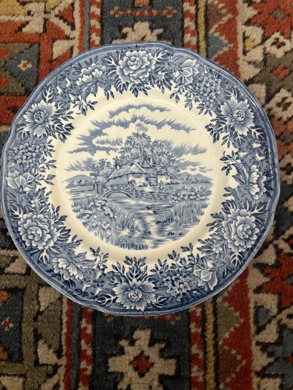 Set of 7 English  Village Salem China Co ironstone bread butter plate England